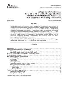 Voltage Translation Between 3.3-V, 2.5-V, 1.8-V, and 1.5