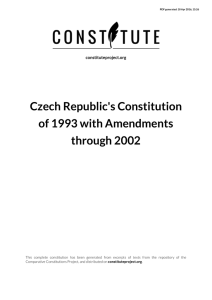 Czech Republic`s Constitution