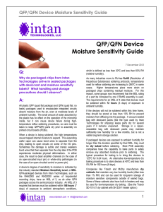 QFP/QFN Device Moisture Sensitivity Guide