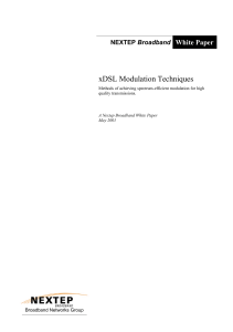 xDSL Modulation Techniques