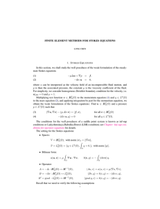 Finite element method for Stokes equations
