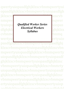 Qualified Worker Certificate Course Syllabus