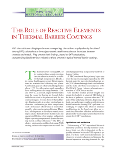 THE ROLE OF REACTIVE ELEMENTS IN THERMAL BARRIER