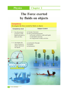 The Force exerted by fluids on objects