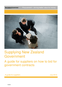 Supplying New Zealand Government