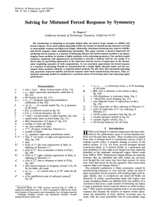 Solving for Mistuned Forced Response by Symmetry