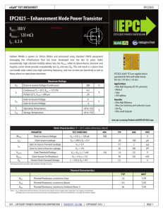 EPC2025 Datasheet