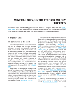 mineral oils, untreated or mildly treated