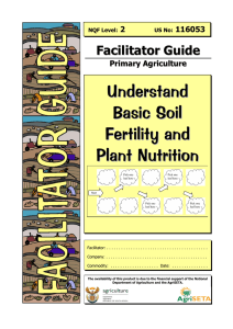 Understand Basic Soil Fertility and Plant Nutrition