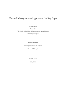 Thermal Management at Hypersonic Leading Edges
