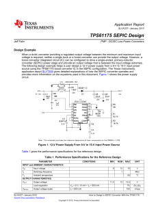 How to design a SEPIC converter with the TPS61175
