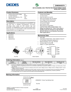 ZXMS6005DT8 ADVAN C E IN F O RM A T IO N Product Summary