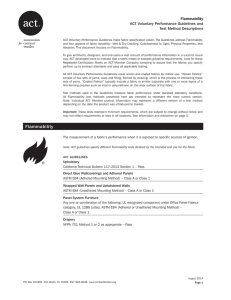 Flammability document - ACT: Association for Contract Textiles