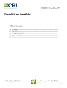 Flammability and Carpet Safety Technical Bulletin