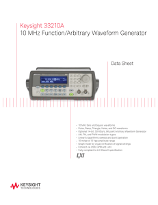Keysight 33210A 10 MHz Function/Arbitrary Waveform Generator