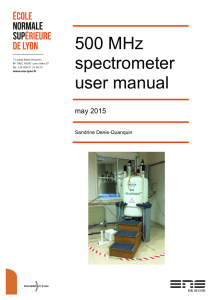 500 MHz spectrometer user manual