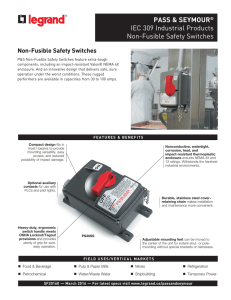 IEC 309 Non-Fusible Safety Switches Spec Sheet