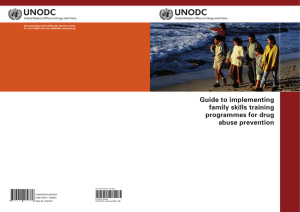 UNODC: Guide to implementing family skills training programmes