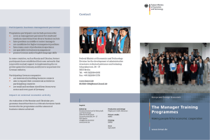 The Manager Training Programmes