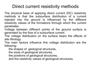 Direct current resistivity methods