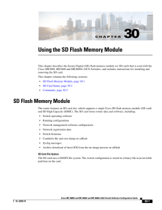 Using the SD Flash Memory Module