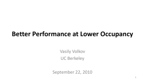 Better Performance at Lower Occupancy