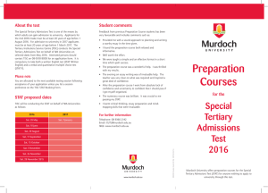 Preparation Courses - Murdoch University