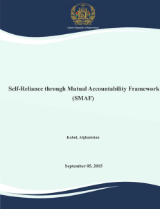 Self-Reliance through Mutual Accountability Framework (SMAF)