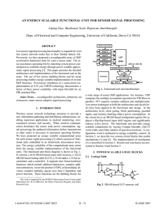 an energy scalable functional unit for sensor signal processing