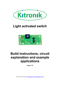 Light activated switch Build instructions, circuit explanation and