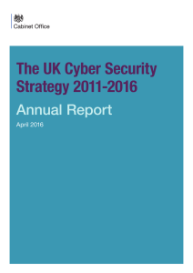 The UK Cyber Security Strategy 2011-2016, Annual Report