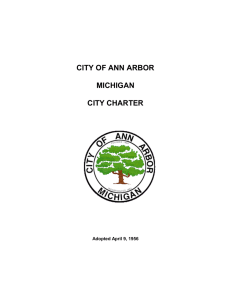 City Charter - The City of Ann Arbor