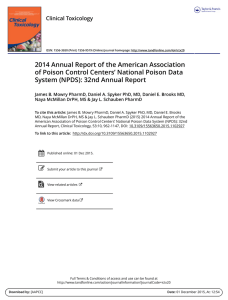 2014 Annual Report of the American Association of Poison Control