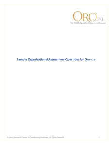 Sample Organizational Assessment Questions