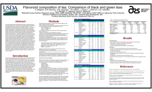 Flavonoid composition of tea: Comparison of black and green teas