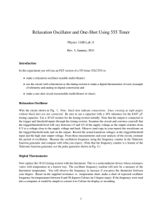 Relaxation Oscillator and One-Shot Using 555