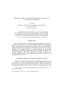 FREQUENCY SHIFT OF A RELAXATION OSCILLATOR DUE TO AN