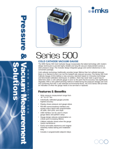 Series 500 Cold Cathode Gauge Modules