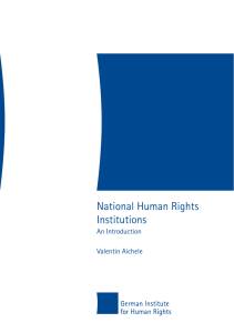 German Institute for Human Rights: National Human Rights