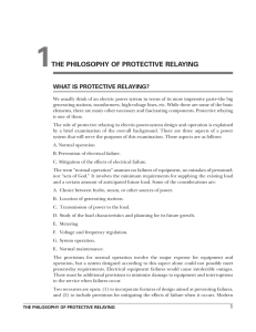 The Philosophy of Protective Relaying