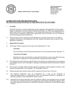 Guidelines for the Registration of Non-nuclear Fittings in the