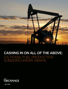 cashing in on all of the above: us fossil fuel production subsidies