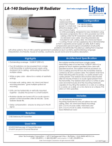 LA-140 Stationary IR Radiator