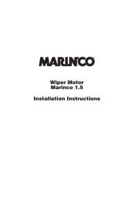 Wiper Motor Marinco 1.5 Installation Instructions