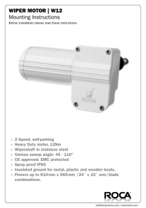 Wiper motor | W12 Mounting Instructions