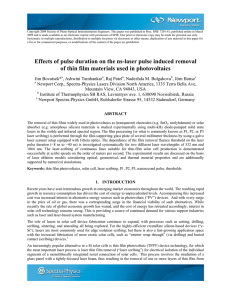 Effects of pulse duration on the ns-laser pulse - Spectra