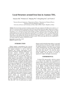 Local Structure around Iron Ions in Anatase TiO2