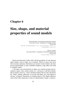 Size, shape, and material properties of sound models