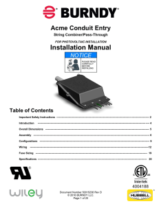 Acme Conduit Entry