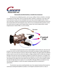 Electronically Controlled Clutchless or Variable Drive Compressors